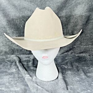 Resistol Self Conforming 7X Beaver Western Cowboy Hat Size 7 5/8